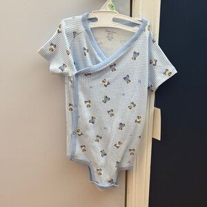 Ralph Lauren Blue and White Checkered Baby One Piece